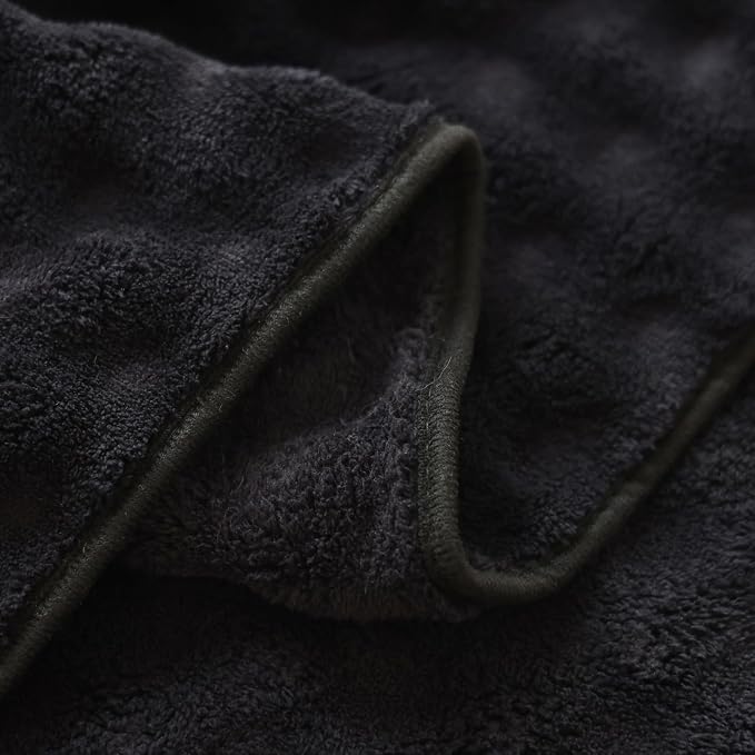 Bath Sheets Set 40x80 Inches Microfiber Extra Large BathTowels Super Soft Absorbent Quickly Dry Shower Towels for Bathroom (Black,PK 1) - Image 6