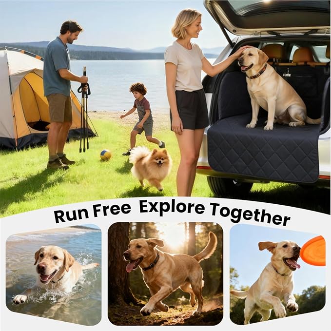 REEVAA SUV Cargo Liner for Dogs, Trunk Cover with Foam Side Walls, L | 360° Full Coverage, Padded Sides for Dog Safety, Dual Non-Slip & Waterproof,Durable & Machine Washable,Safer Travel with Dogs - Image 9