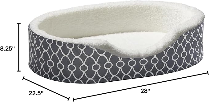 MidWest Homes for Pets Orthoperdic Egg-Crate Nesting Pet Bed w/ Teflon Fabric Protector, Medium Gray - Image 8