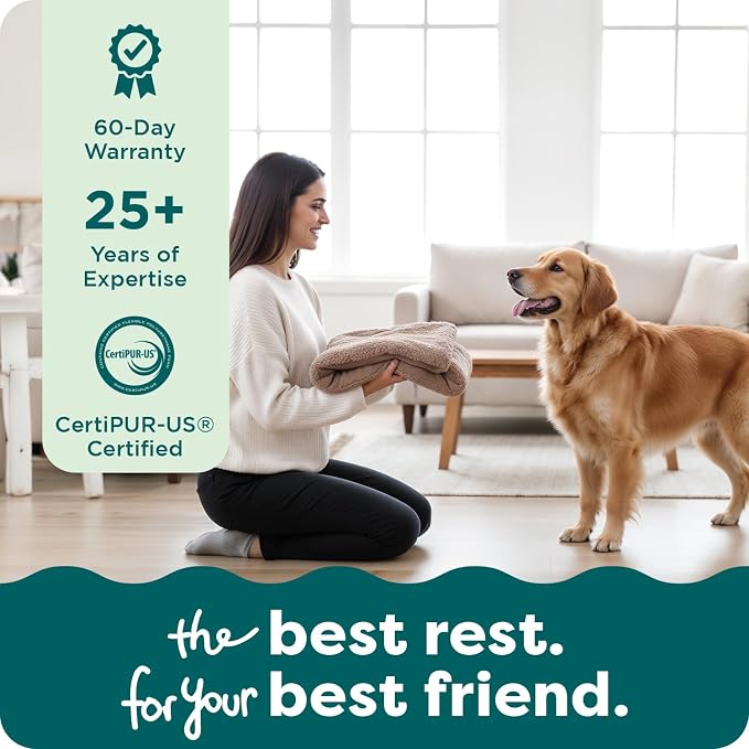 FurHaven Replacement Dog Bed Cover, Long Faux Fur for Calming Cuddlers, Machine Washable, Customizable Filling, Jumbo XL, Faux Fur, Taupe - Image 9