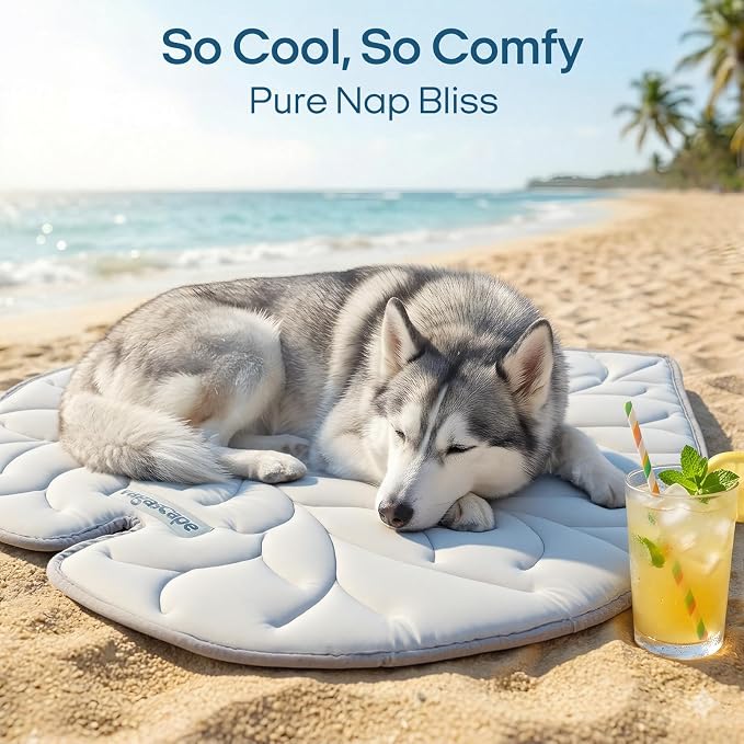 Dog Cooling Mat Washable Pet Cooling Mat, Self Cooling Mat for Dogs Large | 55" x 45", Thick Portable Foldable Cooling Pad for Indoor Outdoor, Crate, Travel, Camping and Beach - Image 7