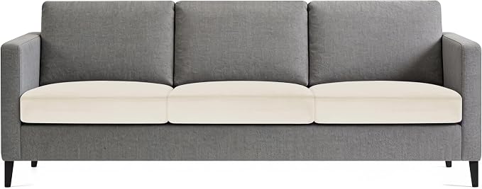 Hokway Velvet Couch Cushion Covers Water Resistant Seat Covers Stretch Sofa Cushion Protector(3 Cushion XL-Sofa, Ivory) - Image 9