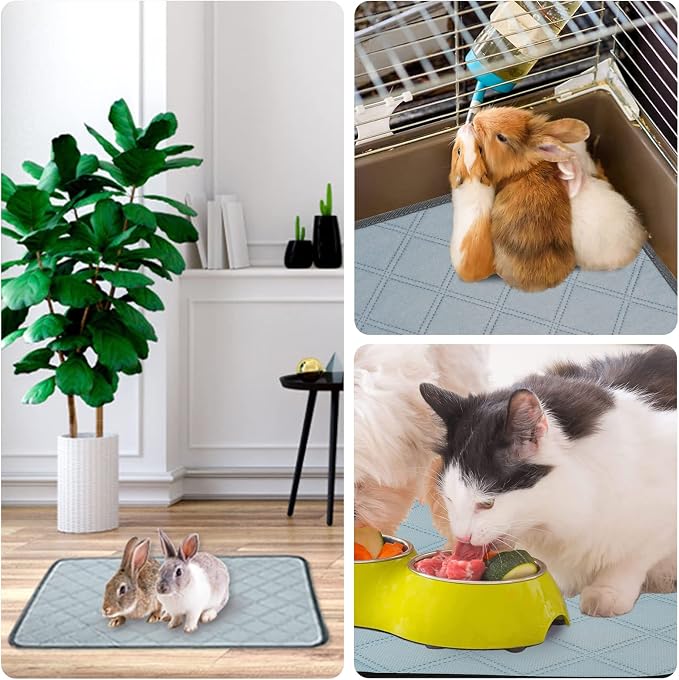 2 Pack Guinea Pig Cage Liners for C&C 2x4 Habitat Washable Guinea Pig Bedding Super Absorbent | Waterproof | Non Slip| Reusable Guinea Pig Pee Pads for Small Animals Cages - 57.1" x 27.6" - Image 7