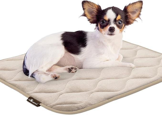 Paw Inspired Washable Padded Crate Mats for Dogs | 23” x 17” Pad, Fits 24-inch Kennels | Leakproof, Waterproof Bottom, Plush Pet Beds (Tan) - Image 7