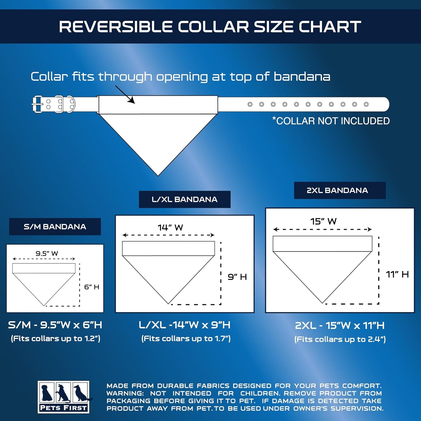 Pets First Collegiate Pet Accessories, Reversible Bandana, Tennessee Volunteers Size XX-Large