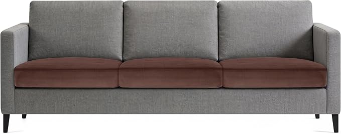 Hokway Velvet Couch Cushion Covers Water Resistant Seat Covers Stretch Sofa Cushion Protector(3 Cushion XL-Sofa, Brown) - Image 9