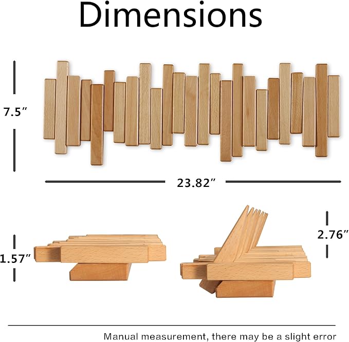 Coat Rack Wall Mount Piano Flip Down Wall Hook Rack 6 Hooks Beech | Natural Wood Handmade Unique Hanger for Coats Bag Hat Umbrella key Wall Art In the foyer living room bedroom bathroom office - Image 6