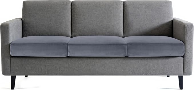Hokway Velvet Couch Cushion Covers Water Resistant Seat Covers Stretch Sofa Cushion Protector(Small-3PC, Grey) - Image 9