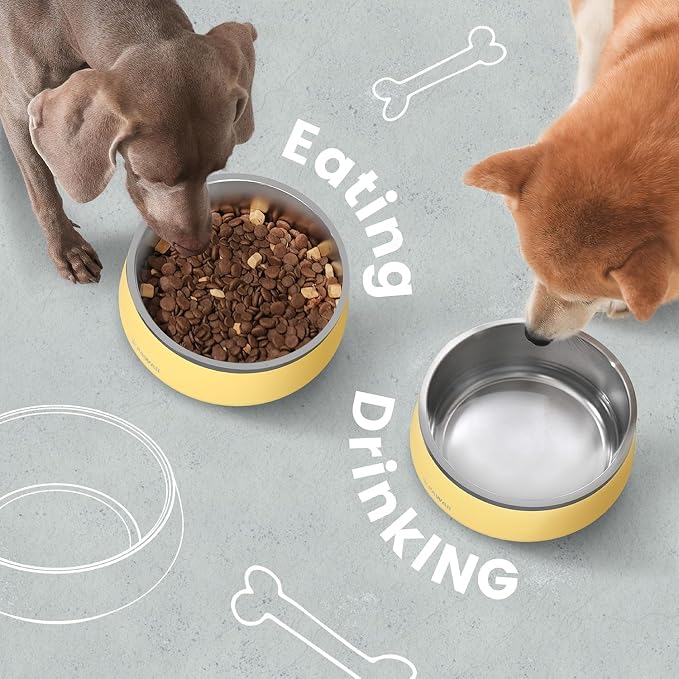 Pawaii Dog Bowl,68 oz Stainless Steel Food and Water Bowl,ID Tag,1 Pack | Double-Wall Design,Non-Slip Rubber Base,Dishwasher Safe,Smooth Open Design, Not a Slow Feeder,Easy-Rinse Interior - Image 9