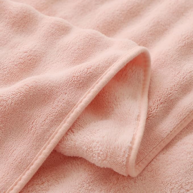Bath Sheets Set 40x80 Inches Microfiber Extra Large BathTowels Super Soft Absorbent Quickly Dry Shower Towels for Bathroom (Pink,PK 2) - Image 6