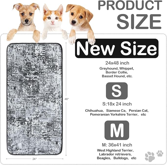 Qeils Washable Pee Pads for Dogs, Reusable Puppy Pads 24"x 48" 2 Pack | Leak-Proof, Super Absorbent Potty Training Pads With Non-Slip Backing For Crates, Floor, Playpen, Whelping & Furniture - Image 6