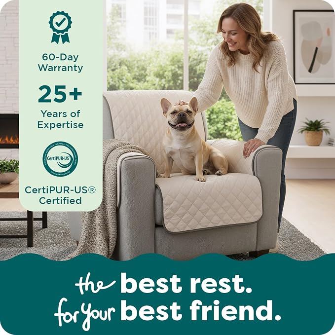 FurHaven Water-Resistant Sofa Cover for Dogs & Cats, Reversible Couch Protector with Secure Straps and Pinsonic Quilted Fabric, Machine Washable Couch Cover, XL Sofa, Gray Mist - Image 9