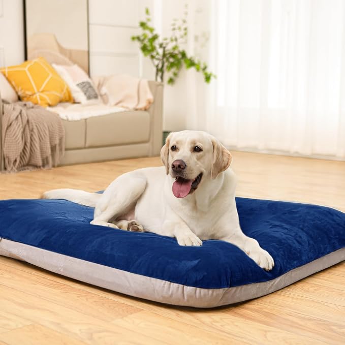 Magic Dog Super Soft Medium Dog Bed, 32 Inches Orthopedic Foam Pet Beds with Anti Slip Bottom, Dog Sleeping Mattress with Removable and Washable Cover, Blue M,32'' X 24'' X 3'' - Image 9