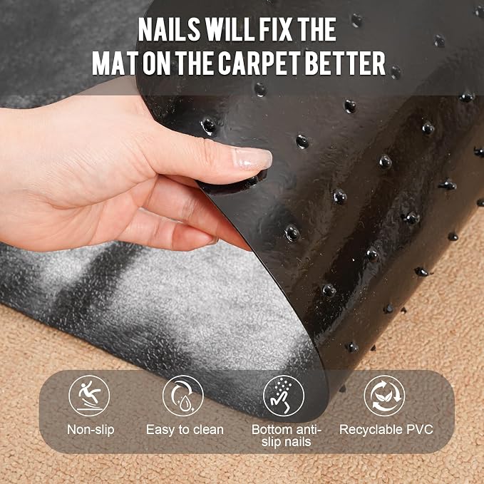 Uross Carpet Protector for Pets - 3.6FT Black Cat Carpet Protector for Doorway, Anti Scratch Under Door Cat Scratch Protector Mat - Image 6