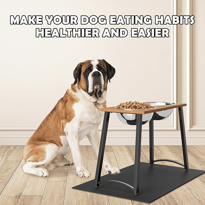 Elevated Dog Bowls for Large Dogs, Extra Large Breed, with Spill Proof Mat, Two 3000ML(13CUPS) Food & Water Bowls, Stable Raised Bowl, 18.1" Tall Dog Bowl Stand for XX Large Dogs - Image 6