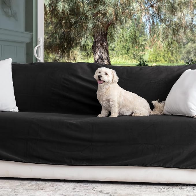 Waterproof Blanket for Bed & Couch Protection, Purple/Black, 80"x90" | High-Density Heavy-Duty Material – Ultra-Soft & Durable Soft Fleece, Leakproof, Reversible, Silent No-Crinkle Design - Image 7