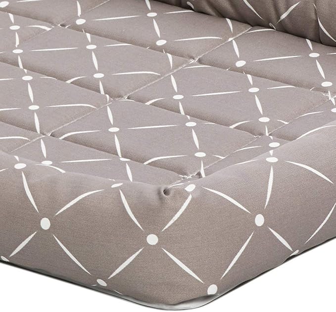 Midwest Homes for Pets 40230-MRD Quiet Time Couture Ashton Bolster Pet Bed, Medium Dog/30, Mushroom - Image 4