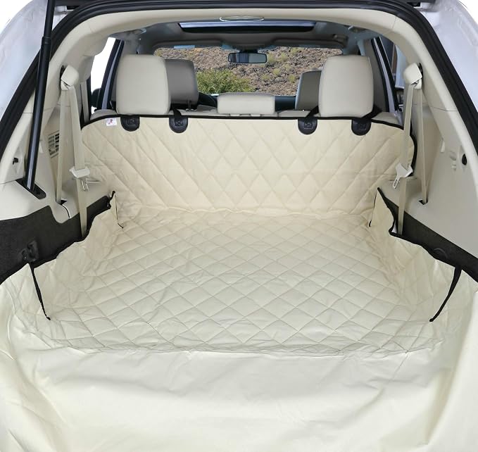4Knines SUV Cargo Liner for Dogs – Dog Trunk Cover – Heavy-Duty, Waterproof Pet Seat Protector – Durable Cargo Liners for Dogs – USA-Based Company - Extra Large (Tan) - Image 8