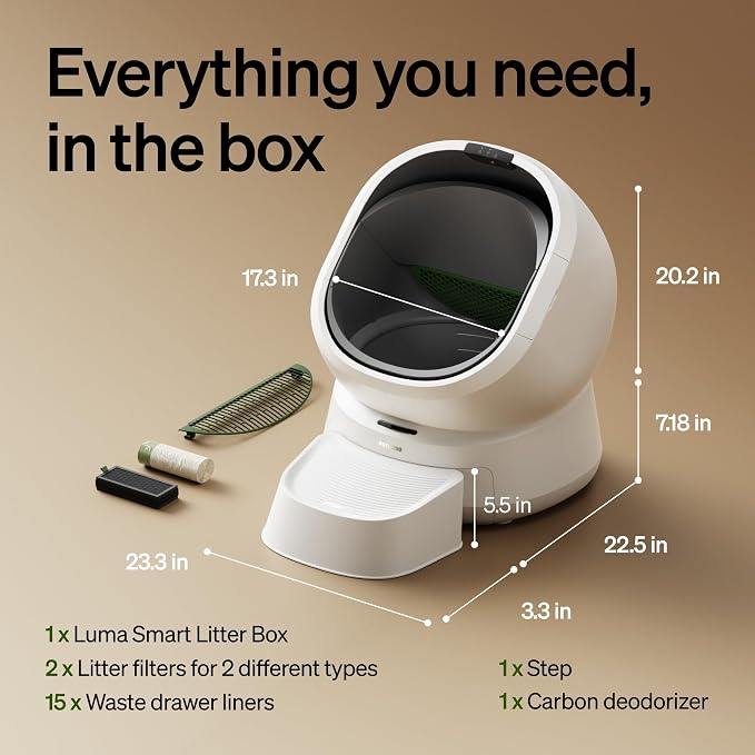 PETLIBRO Automatic Litter Box Bundle with Accessories Kit, Open Top Self Cleaning Litter Box with AI-Camera Waste Analysis, Multi-Cat Recognition, Usage Tracking, Auto Odor Control & Safety Sensors - Image 9