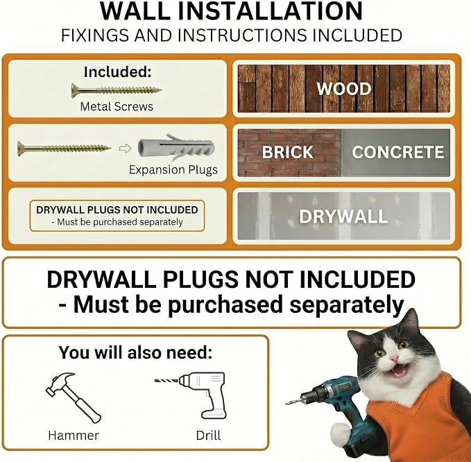 INICIO Cat Shelves - Feeding Shelf with 3 Cat Wall Steps - Natural Wood | Cat Wall Shelves with Wall Mounted Cat Food Bowls - Dog Proof Feeding Station and Convenient Feeder for Cats up to 15lbs - Image 8