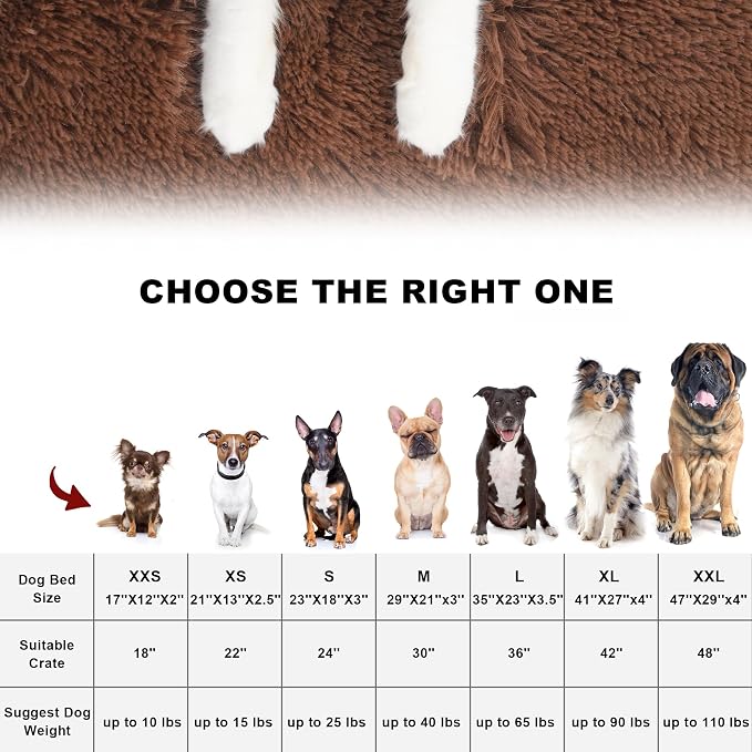 Bedfolks Waterproof Crate Pad, Plush Faux Fur Kennel Bed for Extra Large Dogs, Removable Cover, Fluffy Washable 41"x27", Solid Brown - Image 7