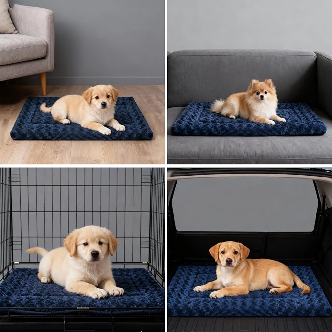 Dog Bed Mat - Crate Pad - Reversible Mat for Pet Comfort - Soft Bed Crate Pads with Dual-Sided Design for All Seasons - Durable, Machine Washable Mat for Travel and Home - Image 7
