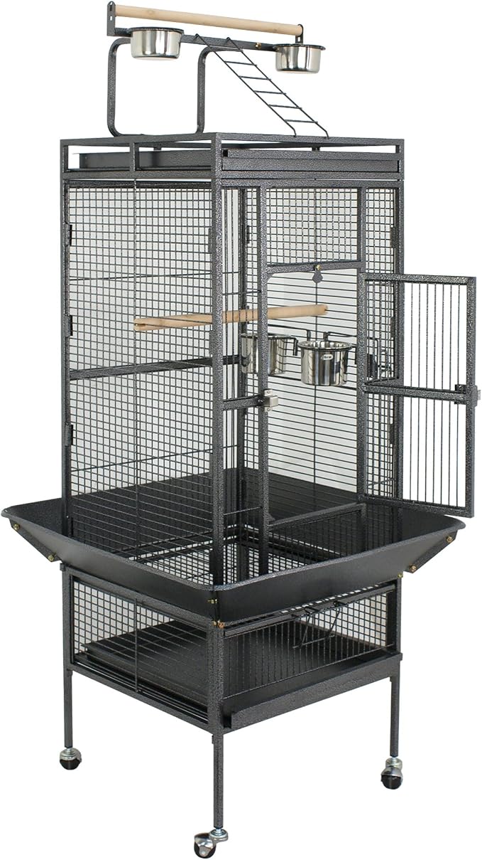 Nova Microdermabrasion 61 Inches Large Bird Cage Play Top Parrot Cockatiel Parakeet Chinchilla Macaw Cockatoo Cage W/Stand Perch Pet Supplies - Image 9
