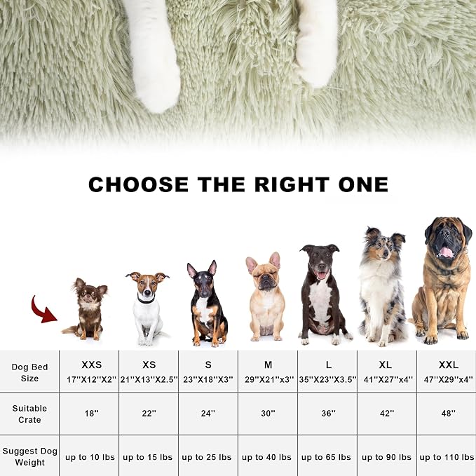 Bedfolks Waterproof Crate Bed, Plush Dog Kennel Pad with Removable Cover, Faux Fur, Washable, 41"x27", Sage Green - Image 7