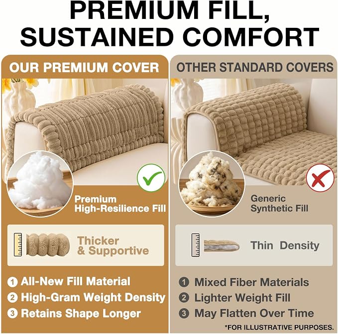 hyha Couch Cover for Dogs, Washable Non Slip Plush Flannel Sofa Protector | Thick Flannel, Silicone Anti-Slip Backing, Pet Hair & Scratch Protection, Fits Sofa & Loveseat (35.4" x 82.7") - Image 10