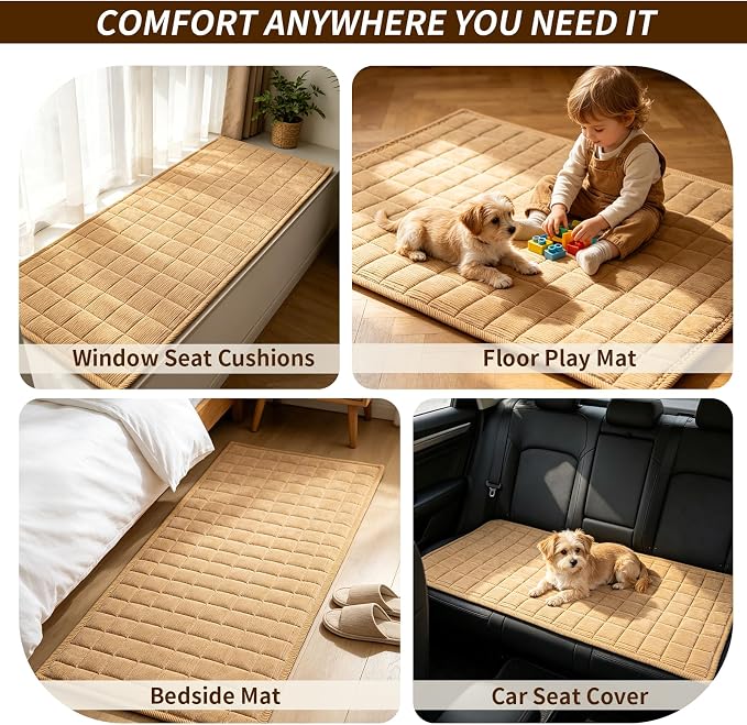 Couch Covers for Dogs Washable, Non Slip Couch Covers for Loveseat Sofa Pet Friendly, Soft Fuzzy Sofa Covers for Pet, Dog Couch Cover Furniture Protector(1PC,Light Brown,27.6"x27.6") - Image 7