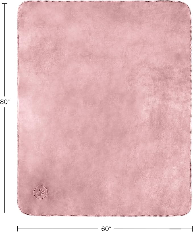 PETMAKER Dog Blanket - 60x80in Reversible Sherpa Blanket - Throw Blankets for Bed, Couch, Crate, or Car - Machine Washable Puppy Essentials (Pink) - Image 9