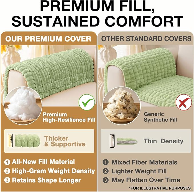 hyha Couch Cover for Dogs, Washable Non Slip Plush Flannel Sofa Protector | Thick Flannel, Silicone Anti-Slip Backing, Pet Hair & Scratch Protection, Fits Sofa & Loveseat (27.6" x 59") - Image 10