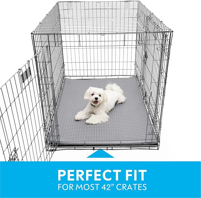 Paw Inspired Cooling Orthopedic Crate Pad, 41x28 Inch, Gray | Large Size Washable Memory Foam Mat for Dogs and Cats, Fits 42 Inch Kennel - Image 6