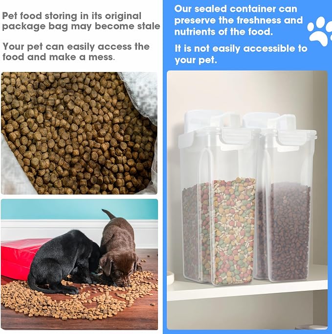 TBMax Dog Food Storage Container 5-7 lbs, Airtight Cat Food Container with Larger Spout & Measuring Cup, Portable Pet Food Storage Dispenser for Small Animal Kibble Storage, Bird Seed Container - Image 7