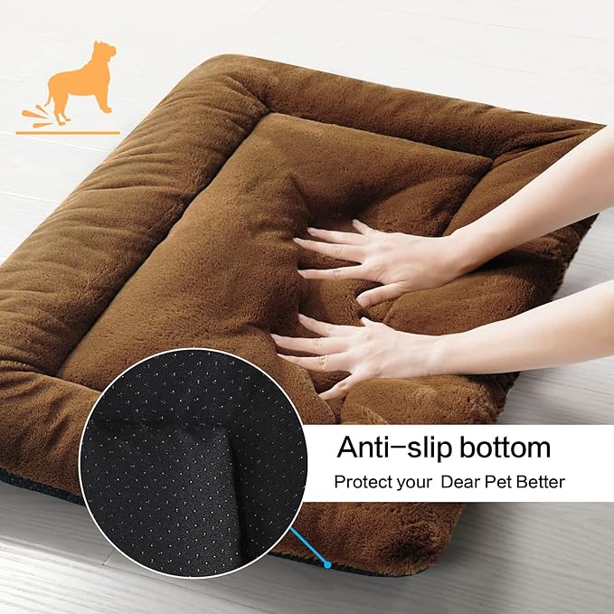 Dog Beds Crate Pad for Medium Dogs Fit Dog Crates,Washable & Anti-Slip Kennel Pad for Dogs Cozy Sleeping Mat,Dark Gray 30inch | Ultra Soft Kennel Pad,Anti-Slip Bottom,Fits for Most Metal Crates,Comfortable Sleeping Pet Mat - Image 6