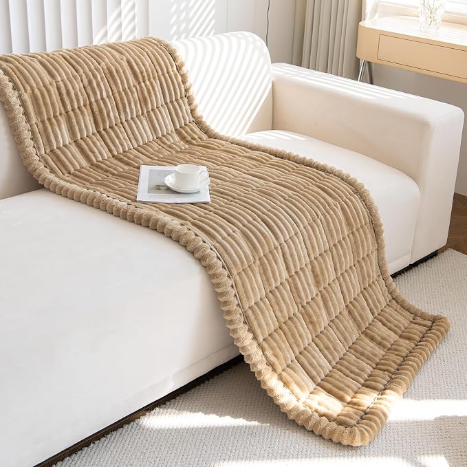VClife Dogs Couch Cover, Non Slip Sofa Cover Washable, Brown, 23.6" X 51" | Soft Fuzzy Couch Cover for 2 Cushion Couch Sofa Pet Friendly, Scratch Resistant Thick Furniture Protector for Sectional Sofa - Image 9