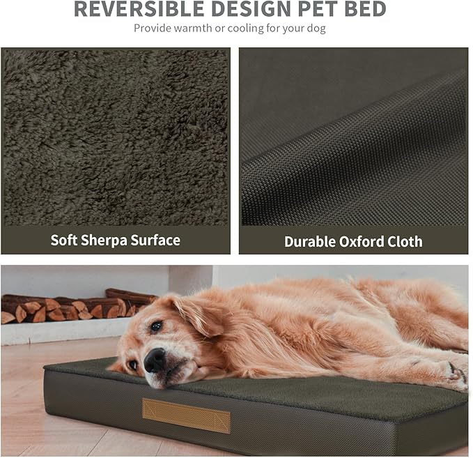 Outdoor Extra Large Dog Bed XXL for Giant Breed Dogs | Egg Crate Orthopedic Foam, Fits 48x30 Crates, TPU Waterproof Layer, Machine Washable 1680D Oxford Cover, Up to 110 lbs - Image 7
