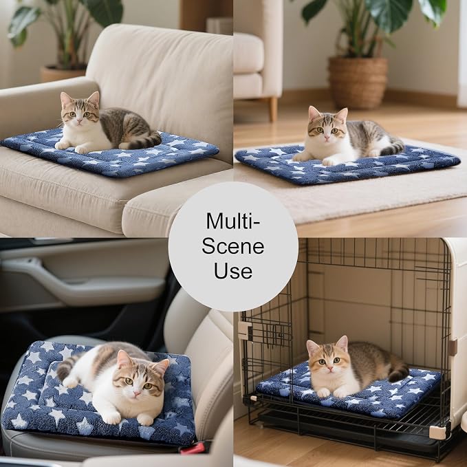 Dog Bed Mat, Reversible Crate Pad & Cute Dog Bed - Machine Washable Kennel Mat with Ultra Soft for Small Dogs & Cats - Image 7