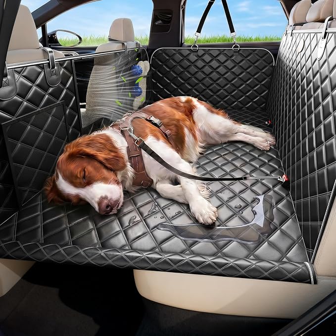 PetDance Car Back Seat Extender for Dogs,【Hard Bottom But Soft Touch】 | Thick Support Foam,【600LBS】Car BacSeat Cover,100% Waterproof Anti-Scratch Hammock for Sedan | Mid-Size & Compact SUV/Truck - Image 9