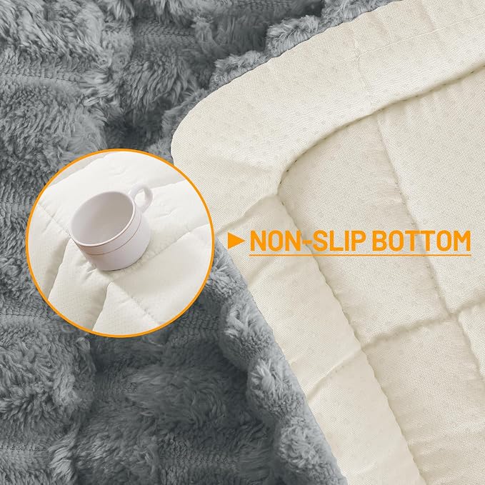 Smiry Non Slip Couch Covers for Dogs, Scratch Resistant Pet Sofa Protector | Machine Washable Soft Fuzzy Thick Furniture Cover for Sofa Loveseat Sectional Large Dogs, Grey, 35.4" x 63" - Image 11