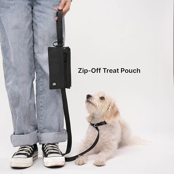 Cleverpup Porter 2-in-1 Dog Gear Backpack – Premium Dog Travel Bag with 10 Pockets, Zip-Off Treat Pouch, Leash Clip, Waterproof Pockets & Water Bottle Holder – Weekend, Hiking, Camping, Graphite - Image 6