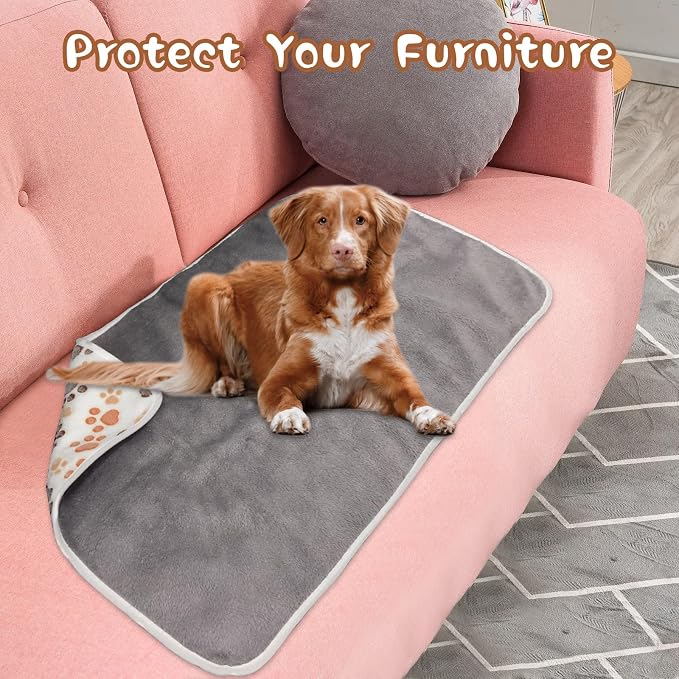 YUEPET 2 Pack Waterproof Dog Blankets, Puppy Blankets for Small Dogs & Cats | Machine Washable, Waterproof Inner Layer, Sofa Bed Protector, Soft Reversible Fleece Flannel, 30 x 20 in, White Coffee - Image 8