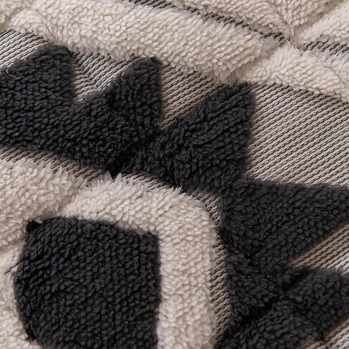 STACYPIK Warm Thickened Pet Friendly Couch Cover for Dogs, Plush Dark Gray Sofa Cover for 2 Cushion Couch Washable Fluffy Loveseat Covers Sofa Slipcovers Jacquard Couch Protector Bed Mat-27.6X59.1IN - Image 8