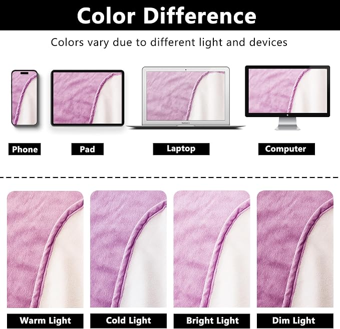 Waterproof Blanket - Reversible Dog Throw as Furniture Protector | Soft Velvet & Flannel, TPU Leak-Proof Liner, Machine Washable, Fits Couch and Bed, 68" x 82", Purple/Cream - Image 8