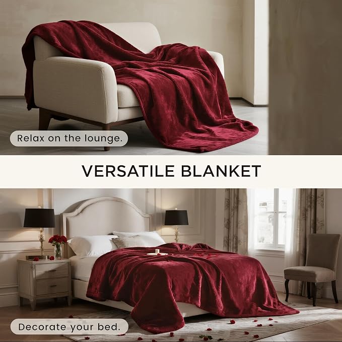gogobunny Waterproof Bed Blanket, Reversible Sherpa Fleece Throw Blanket for Dog Puppy Cat, Furniture Cover Protects Bed Couch Sofa from Liquid Pee and Pet Fur (Romantic Red, 50x60 inches) - Image 8
