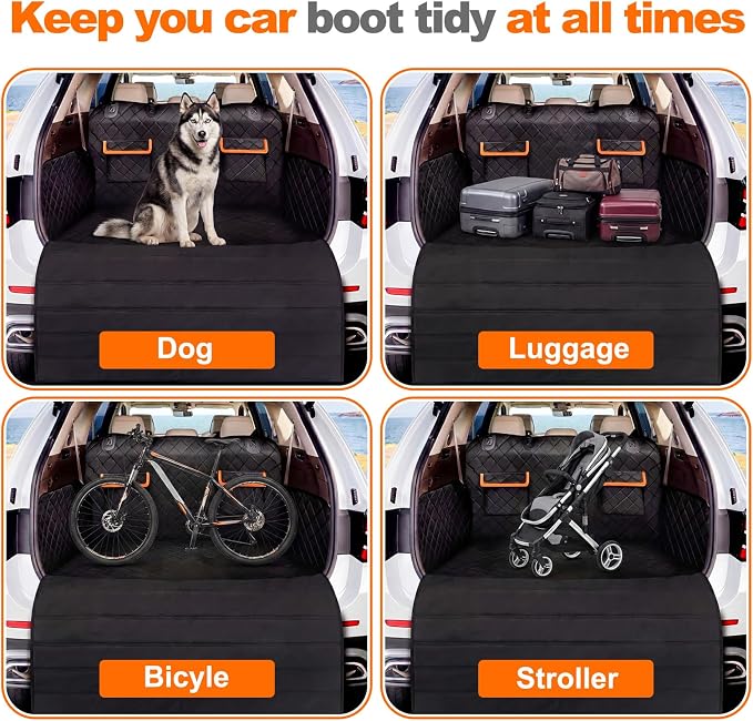 Tinideya Large Rear Bumper Protector for Cars 41 x 40 Inch Bumper Guard Foldable Protective Mat Dog Blanket Cargo Liner Preventing Scratches While Unloading and Loading for SUV Van Truck Vehicle - Image 6