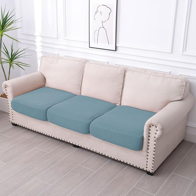 hyha Waterproof Couch Cushion Covers for Pets, Non Slip Sofa Seat Cover | Stretch Jacquard Fabric, Elastic Bottom, Non Slip Fit, Waterproof Protection, Pet Hair Protection (3 Pieces) - Image 7