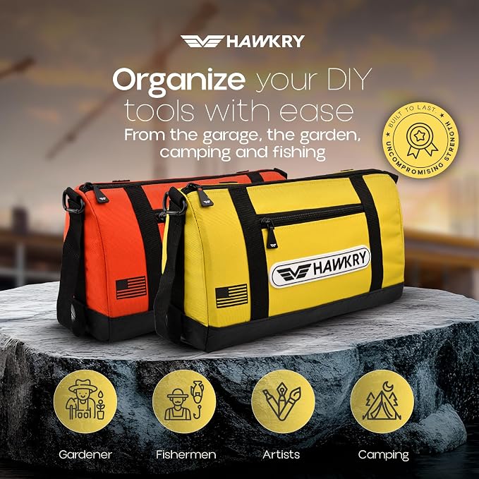 HAWKRY Oxford Waterproof Tool Bag set of 2 – Small Tool Bag and Tool Pouch, Fishing Bag, Travel Pouch, Compact, Durable Small Travel Bag, Multipurpose Tool Bags for Men for Work, Fishing and Travel - Image 9