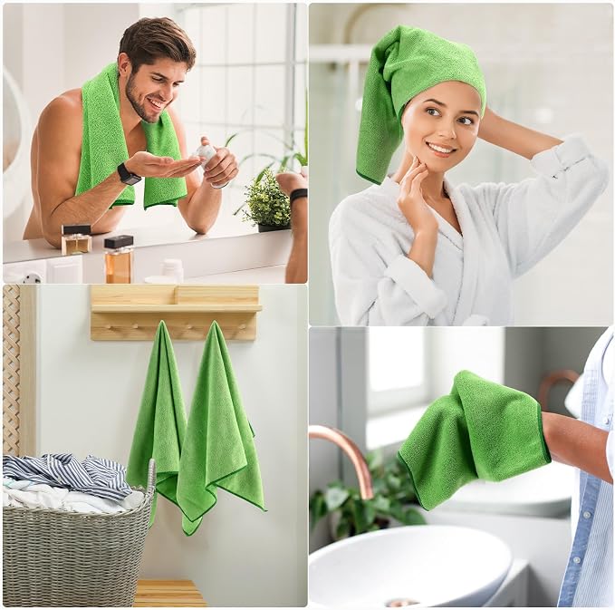 Shimeyao 40 Pack Bleach Proof Towels Microfiber Absorbent Resistant Hair Hand Towels Bulk Quick Dry for Barber Gym Bath Spa Shaving (Sage Green,16 x 29 Inch) - Image 5