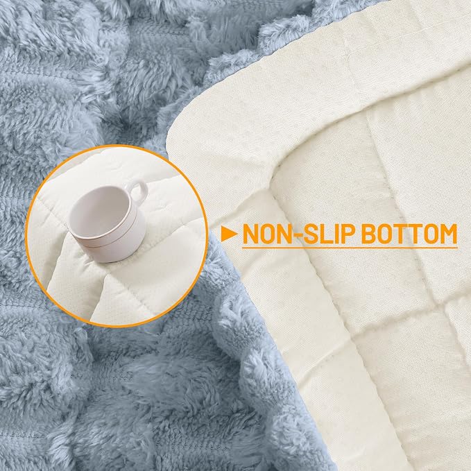 Smiry Non Slip Couch Covers for Dogs, Scratch Resistant Pet Sofa Protector | Machine Washable Soft Fuzzy Thick Furniture Cover for Sofa Loveseat Sectional Large Dogs, Airy Blue, 27.6" x 70.9" - Image 11